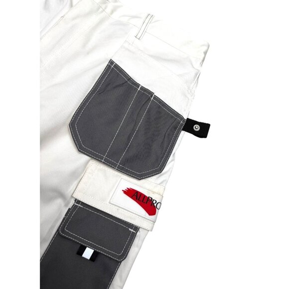 AXUS Work Wear Painter Carpenter Double Knee Cargo White Pants Mens 32x30 Medium - Picture 5 of 7